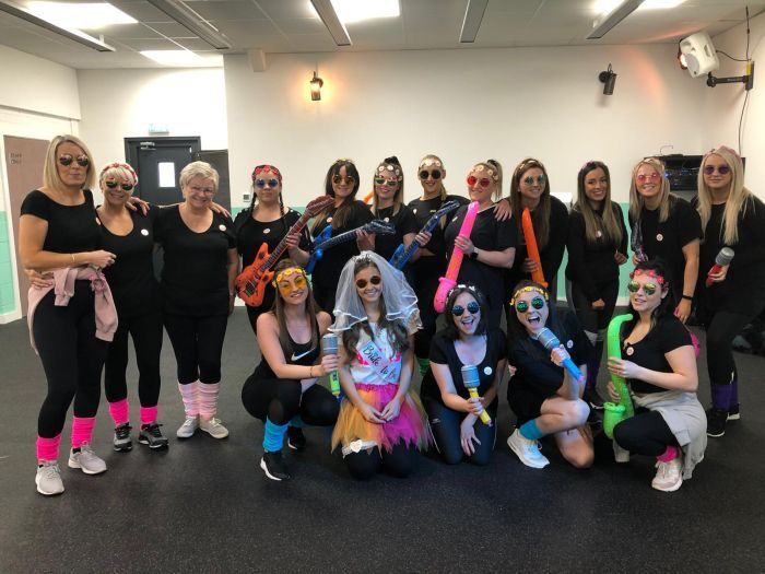 80s hen party dance class in Bristol